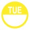 Nevs DaySpots - Tuesday 2" circle White w/Yellow DDOT-T2 - alternate 1